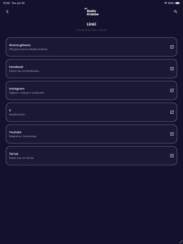 Radio Kraków iPad screenshot
