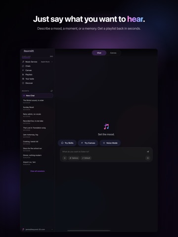 Beyond25: AI Playlist Maker Screenshot 2