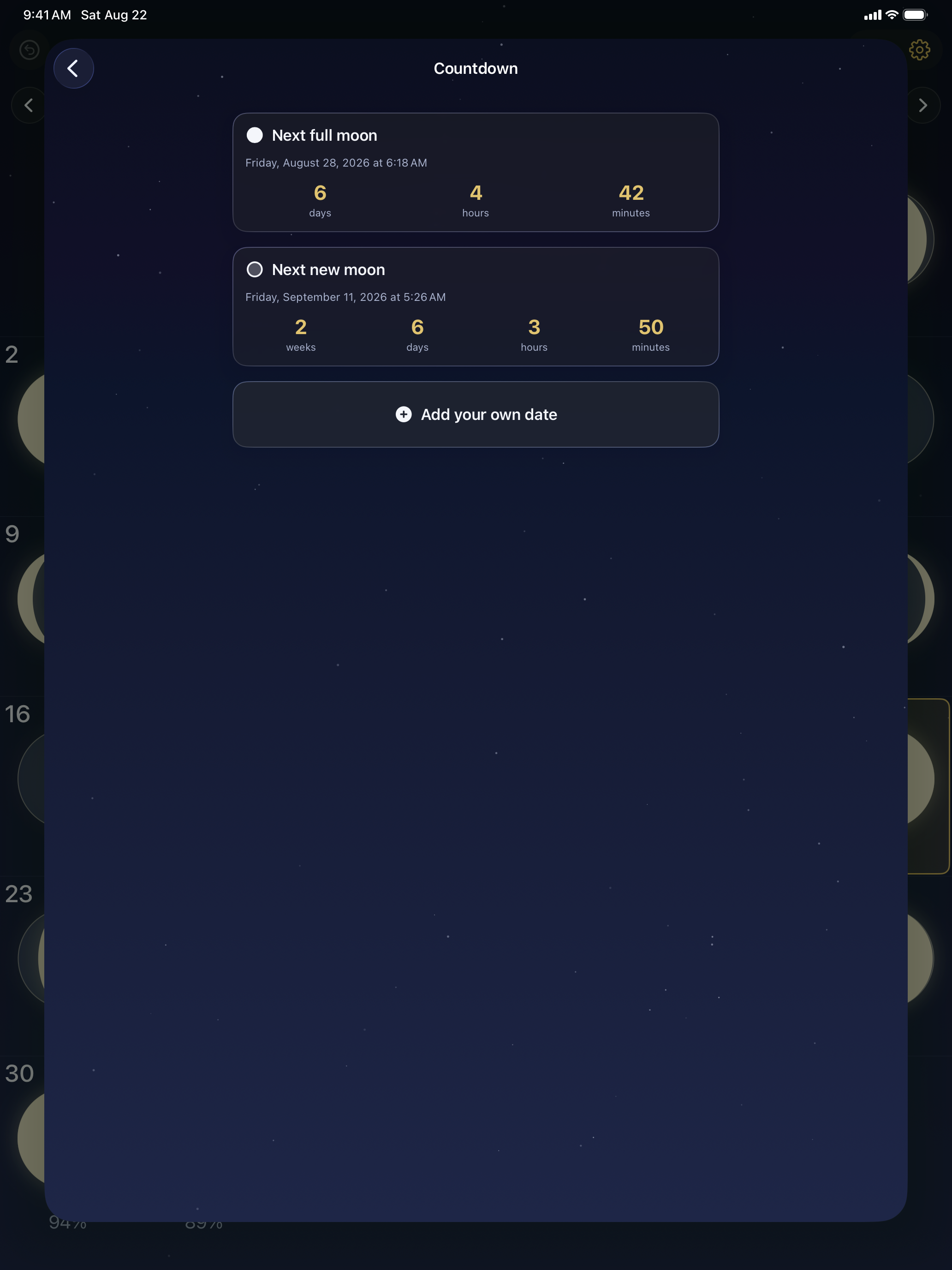 Moon Calendar with Moon Phases screenshot 13