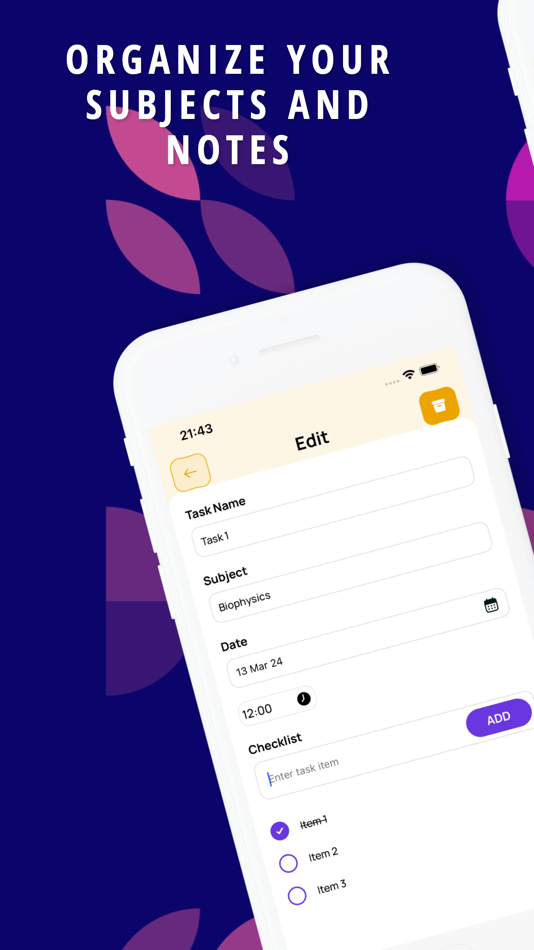 #4. Organize your classes 4Studies (iOS) By: SSRC TI