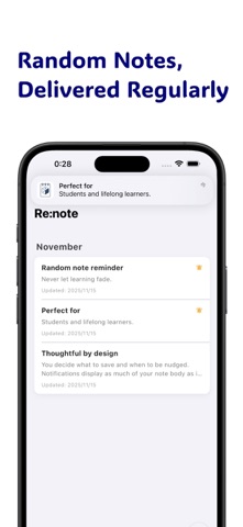 Random Note Reminder | Re:note Screenshot 1 of 4