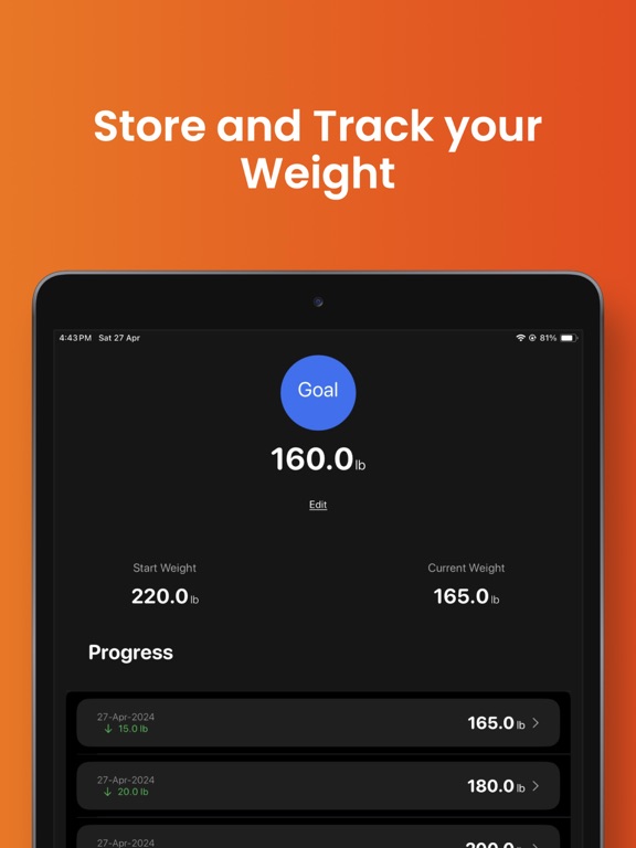 Screenshot #4 pour Body Weight Loss Tracker