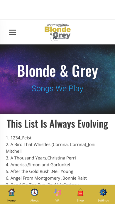 Blonde & Grey Band Screenshot