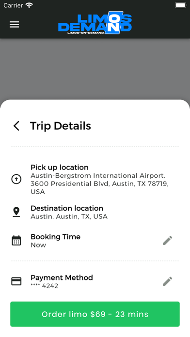 LIMOS ON DEMAND Screenshot