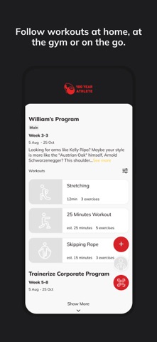 100 Year Athlete App Screenshot 3 of 6