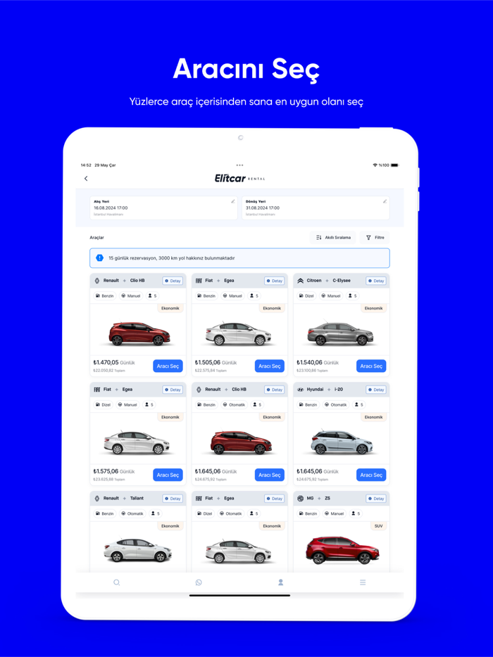 Elitcar Rental Araç Kiralama