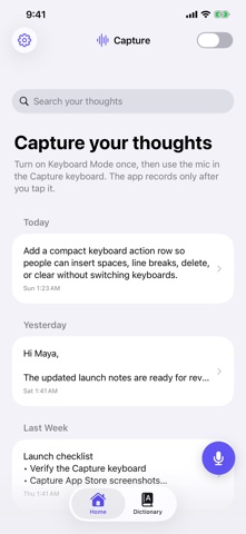 Capture Your Thoughts screenshot