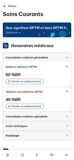 Capture d'écran de Sanergi IEG Ma Santé sur iPhone 5