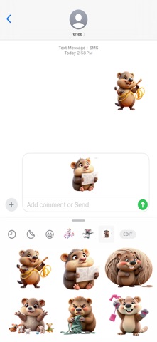 钩针编织袋熊贴纸 screenshot