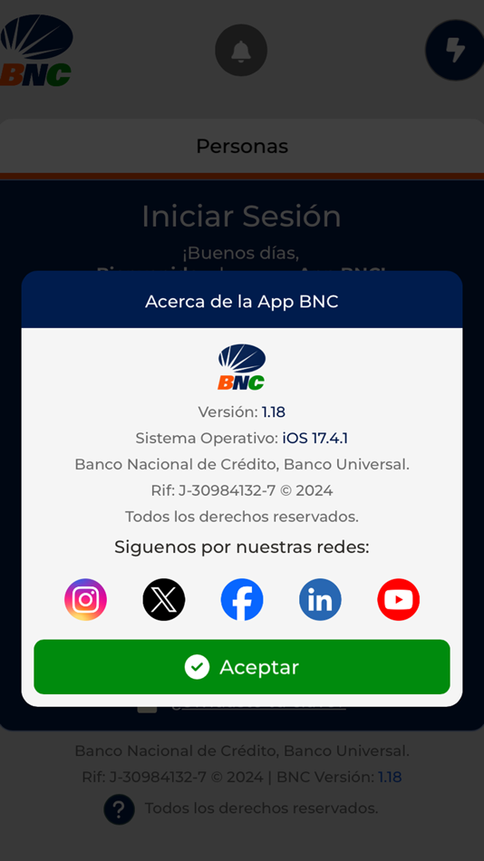 #4. BNC (iOS) 由: Banco Nacional de Crédito