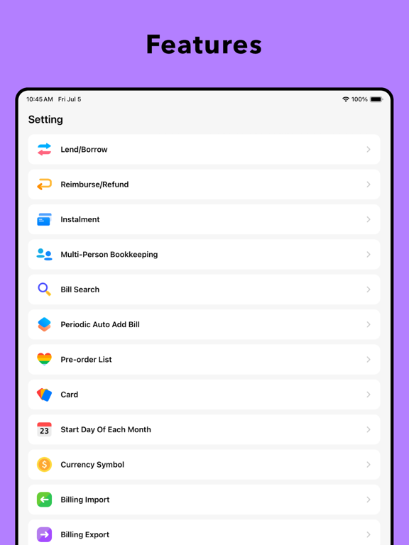 Daak - Budget & Money Tracker iPad screenshot 5 - Finance app