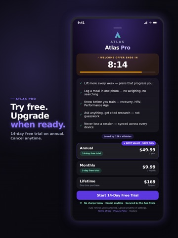 Atlas: Fitness & Recovery iPad screenshot