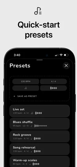 Screenshot von Metronom – BPM Tempo Zähler auf dem iPhone 4