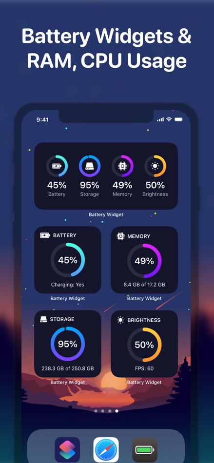 #1. Battery Widget: CPU x Monitor (iOS) Von: LE NGUYEN QUANG PHUOC