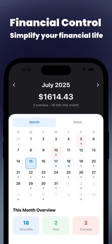 Billwise - Bill reminder screenshot