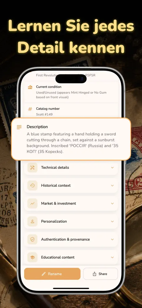 Briefmarken-ID Sammlung‑App screenshot 4