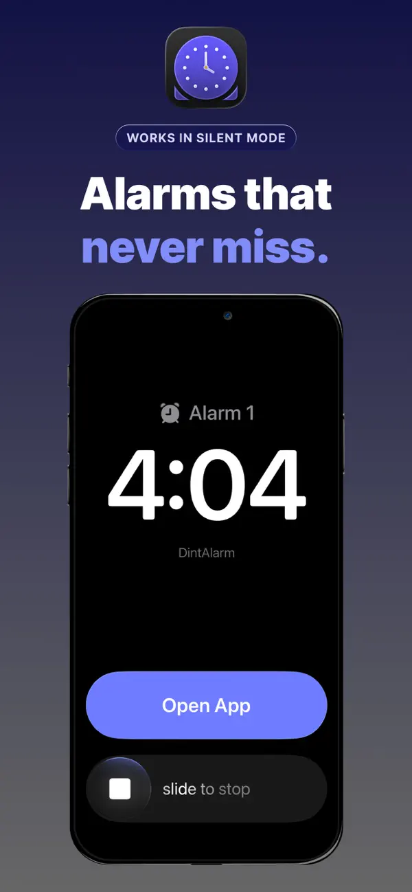 #1. DintAlarm - Custom Alarm (iOS) Por: 春明 张