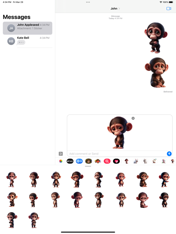 Screenshot #6 pour Sad Chimp Stickers