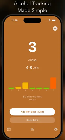 Captura de pantalla de AlcoTap en iPhone 1