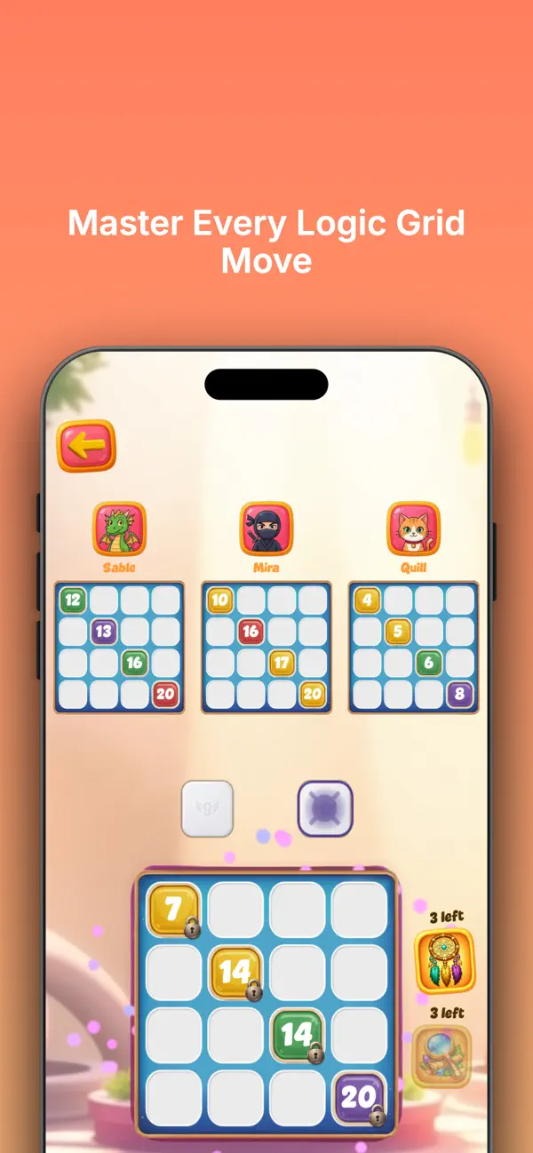 Tile Tidy progression and rewards screen