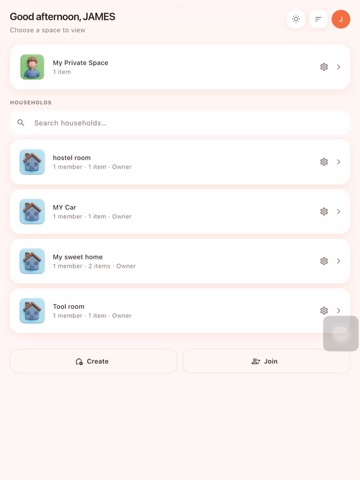 Second Mind: Home Inventory iPad screenshot