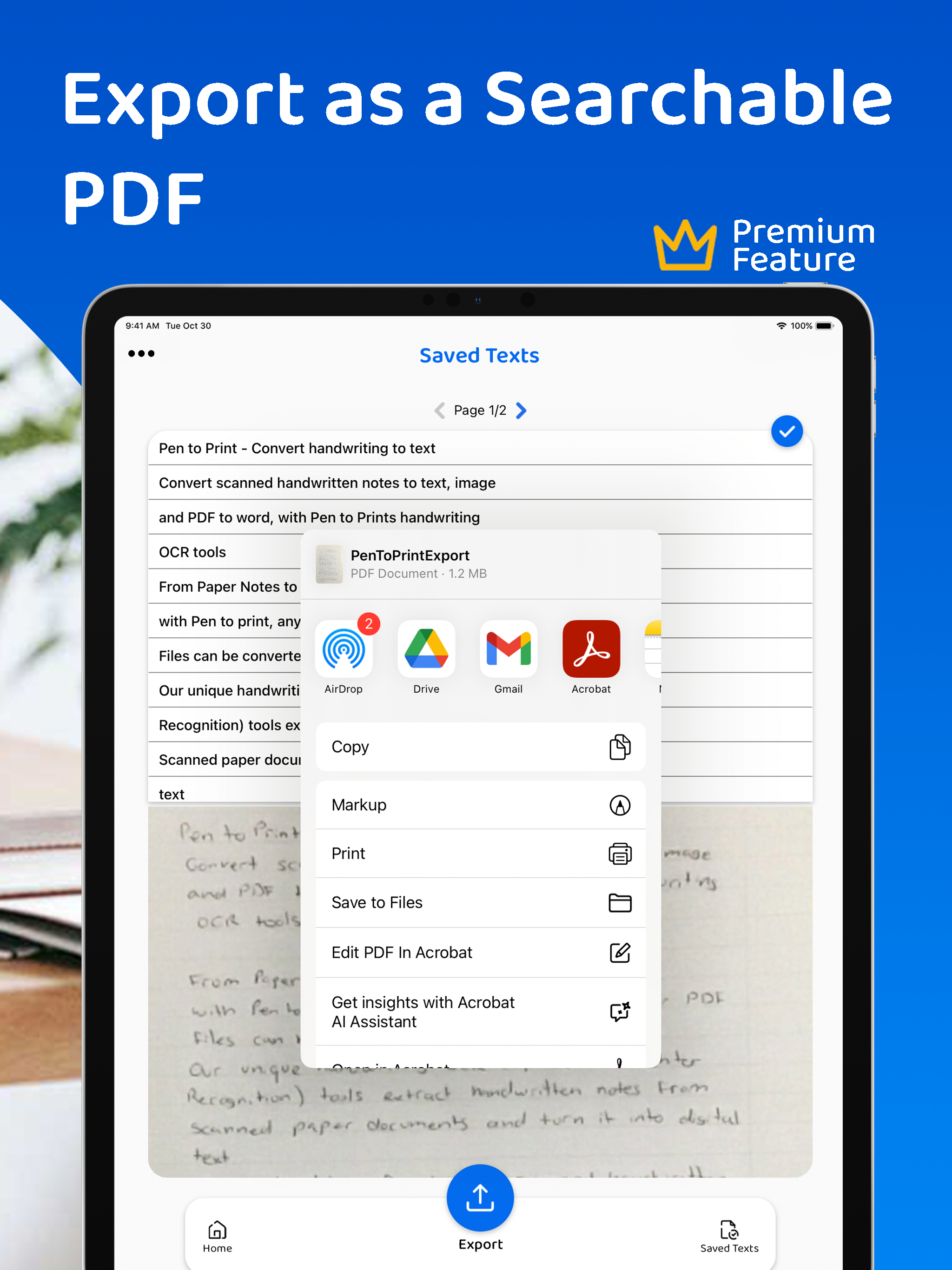 PenToPrint Handwriting to PDF screenshot 14