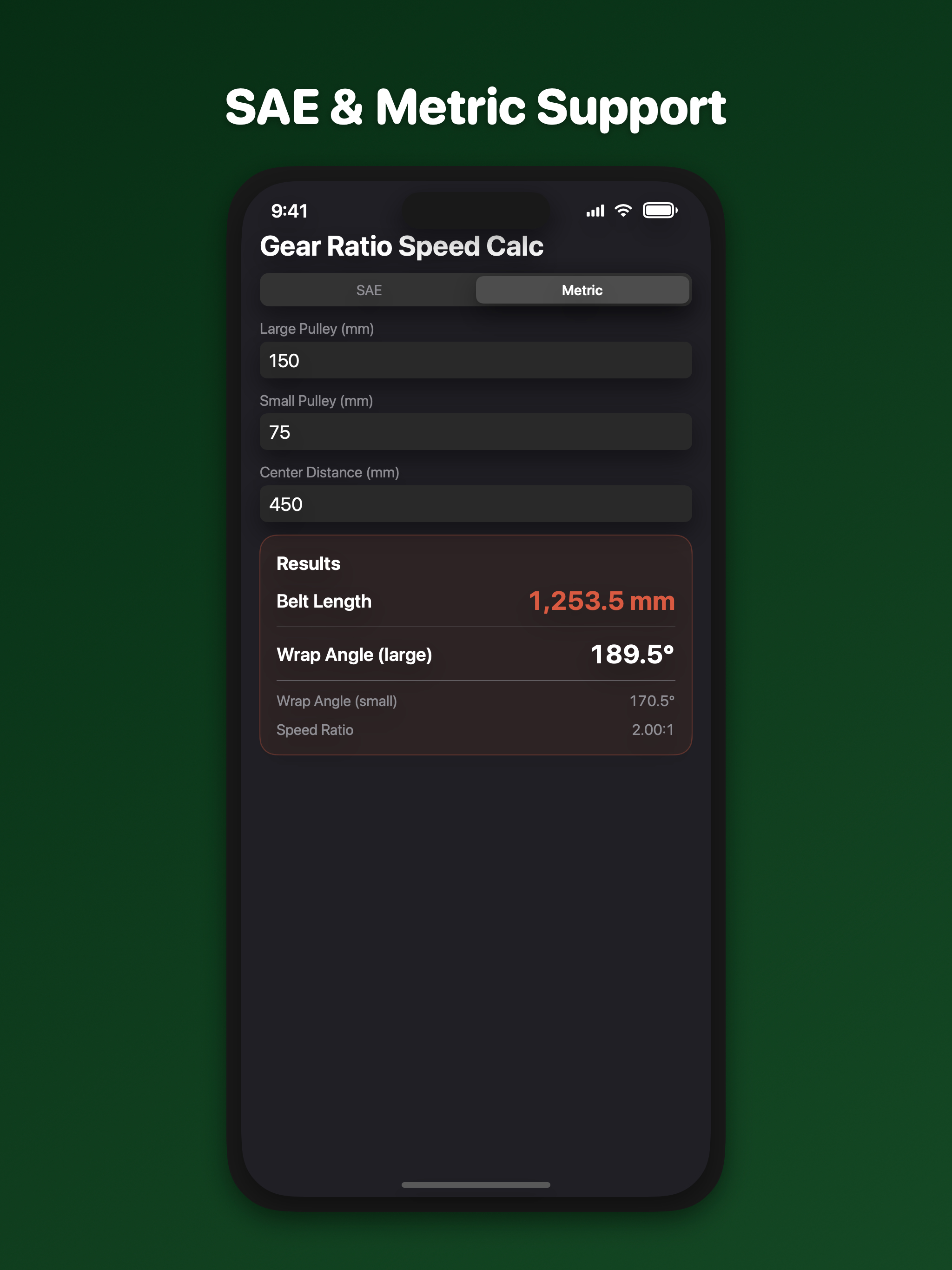Gear Ratio Speed Calc