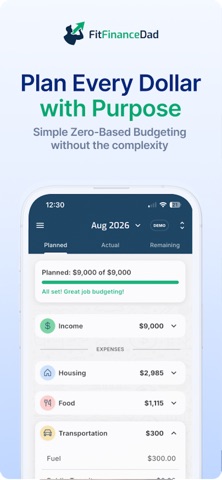 FitBudget: Budget Planner iPhone screenshot