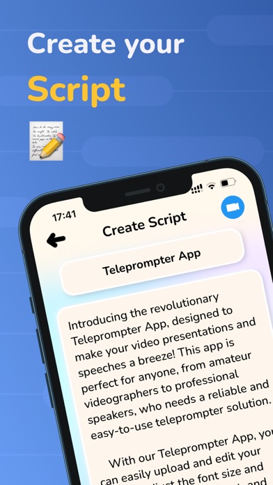 Video teleprompter App Lite Z Screenshot