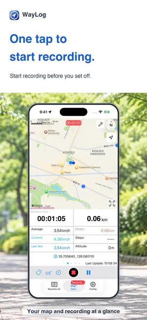 WayLog - Simple GPS Tracker screenshot 2