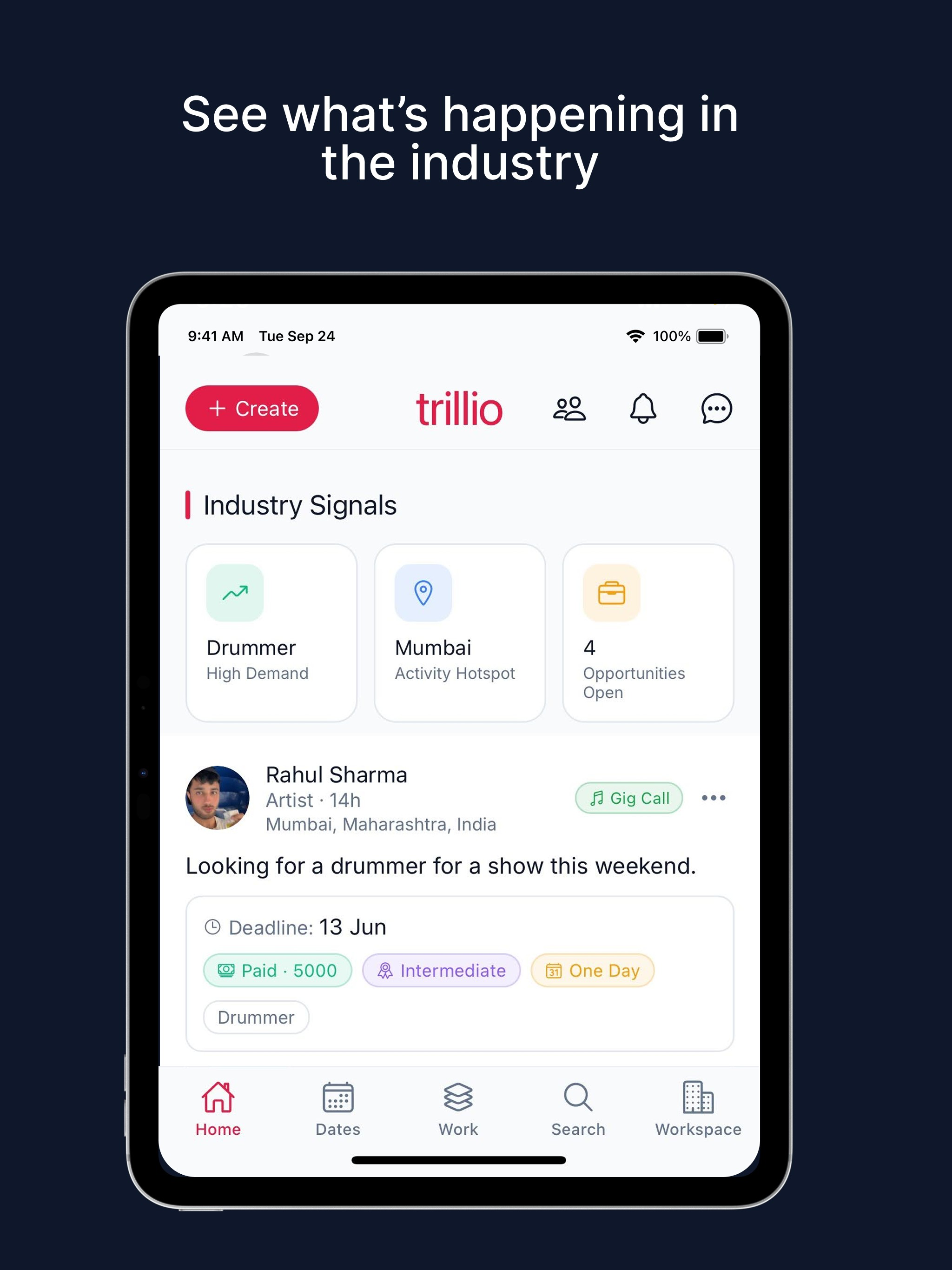 Trillio: Music Professionals screenshot 14