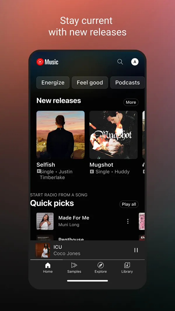 YouTube Music iPhone App Screenshot 3 – Musik