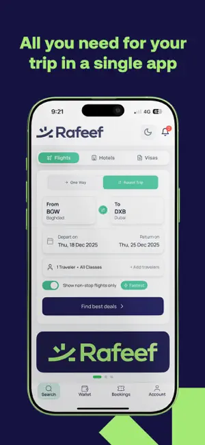 Rafeef Flights&Hotels Booking screenshot 1