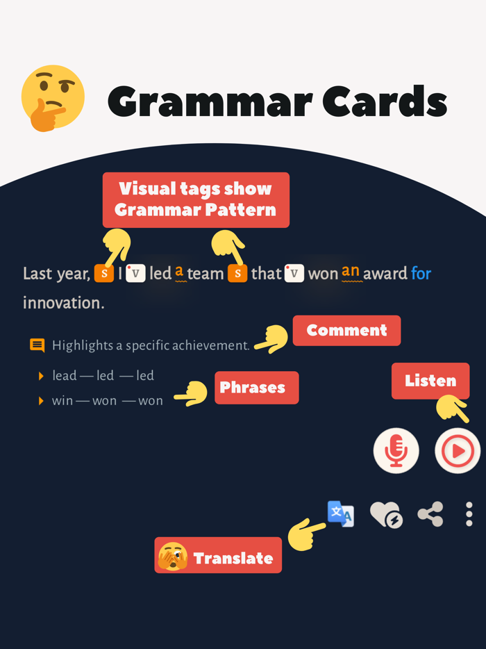 Grammar flashcards - Metkagram