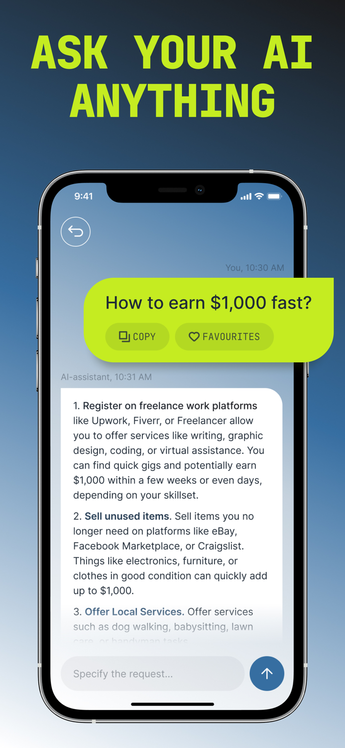 Ask AI Assistant  Chatbot