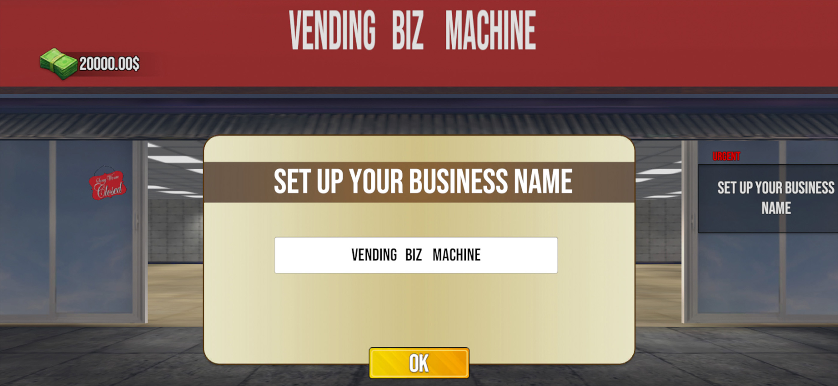 Vending Biz Machine Simulator