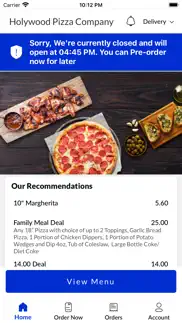 holywood pizza company iphone screenshot 2