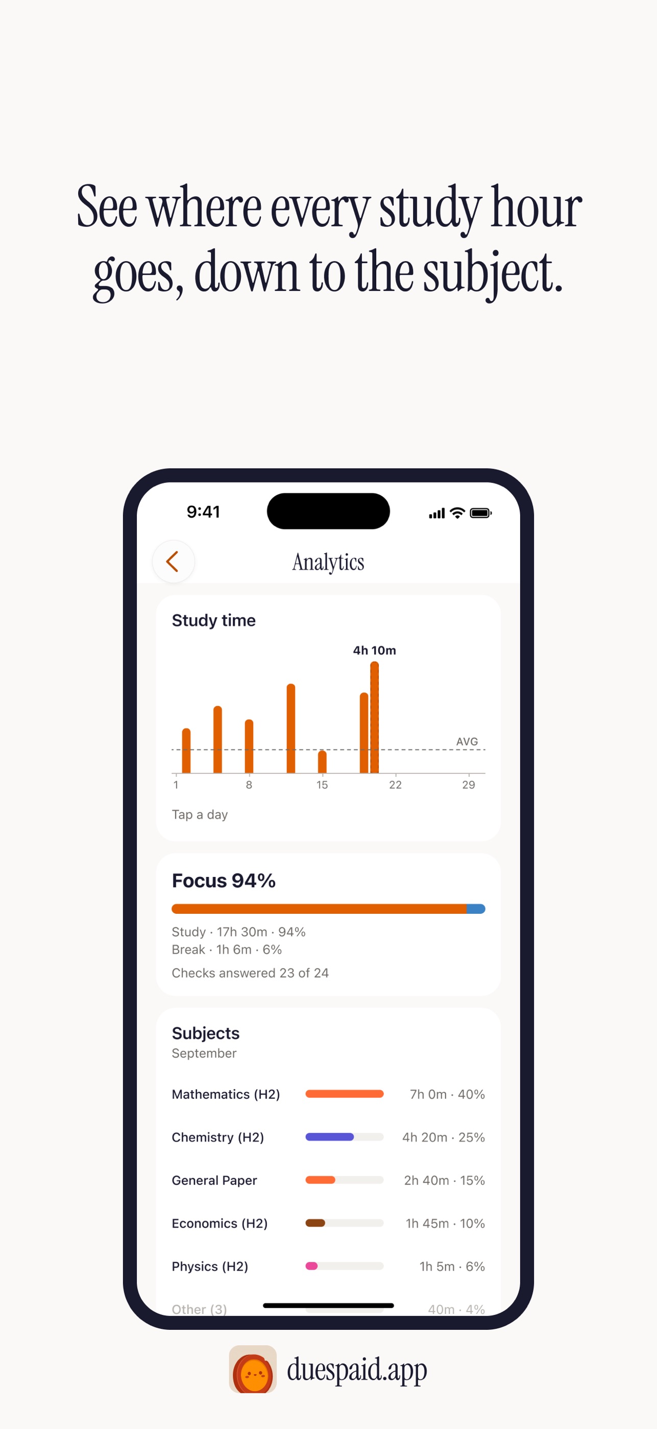 Screenshot 4 of Dues - Study Timer