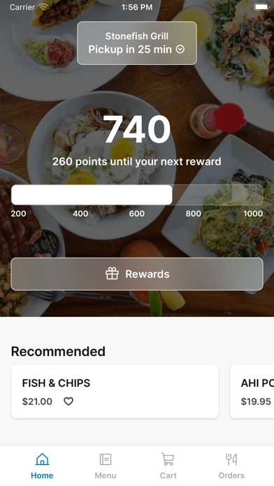 Stonefish Grill iPhone screenshot 1 - Food & Drink app