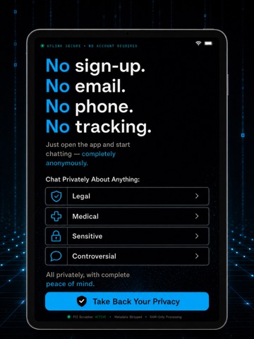 EnigmaAI - Private AI Chat iPad screenshot