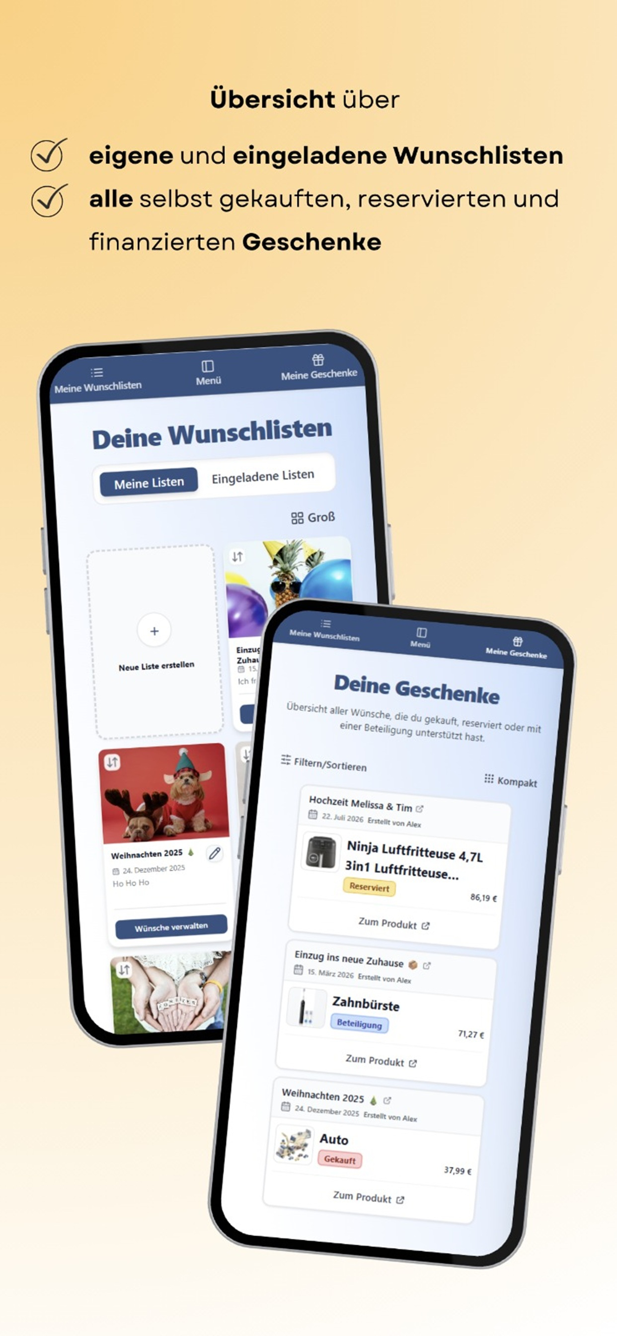 Wunschhelden - Wunschliste