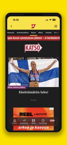 Seiska iPhone screenshot