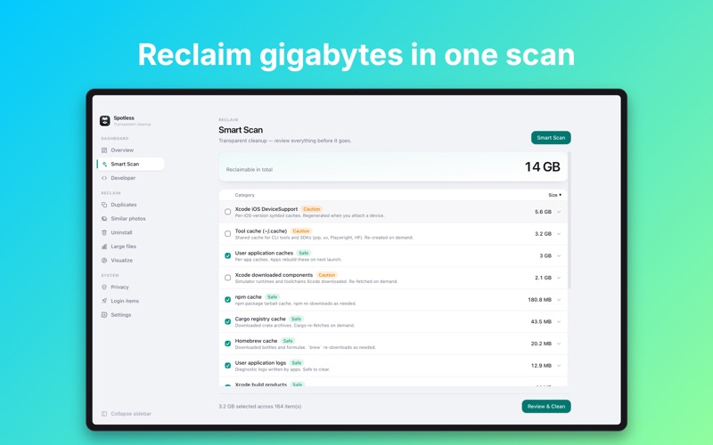 Spotless: Disk Cleaner iPhone screenshot