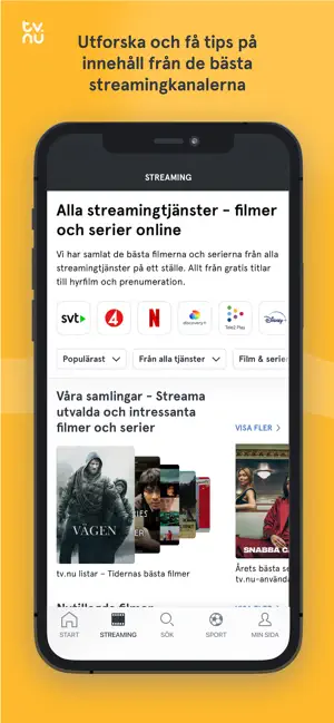 tv.nu: Streaming, TV & tablå iPhone screenshot 5