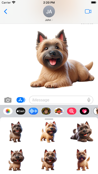 Happy Cairn Terrier Stickers Screenshot