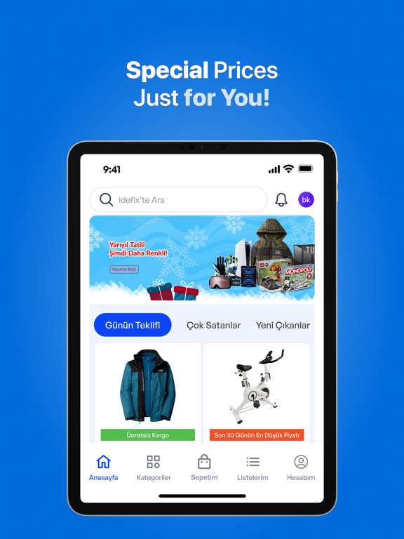 idefix iPad screenshot 1 - Shopping app