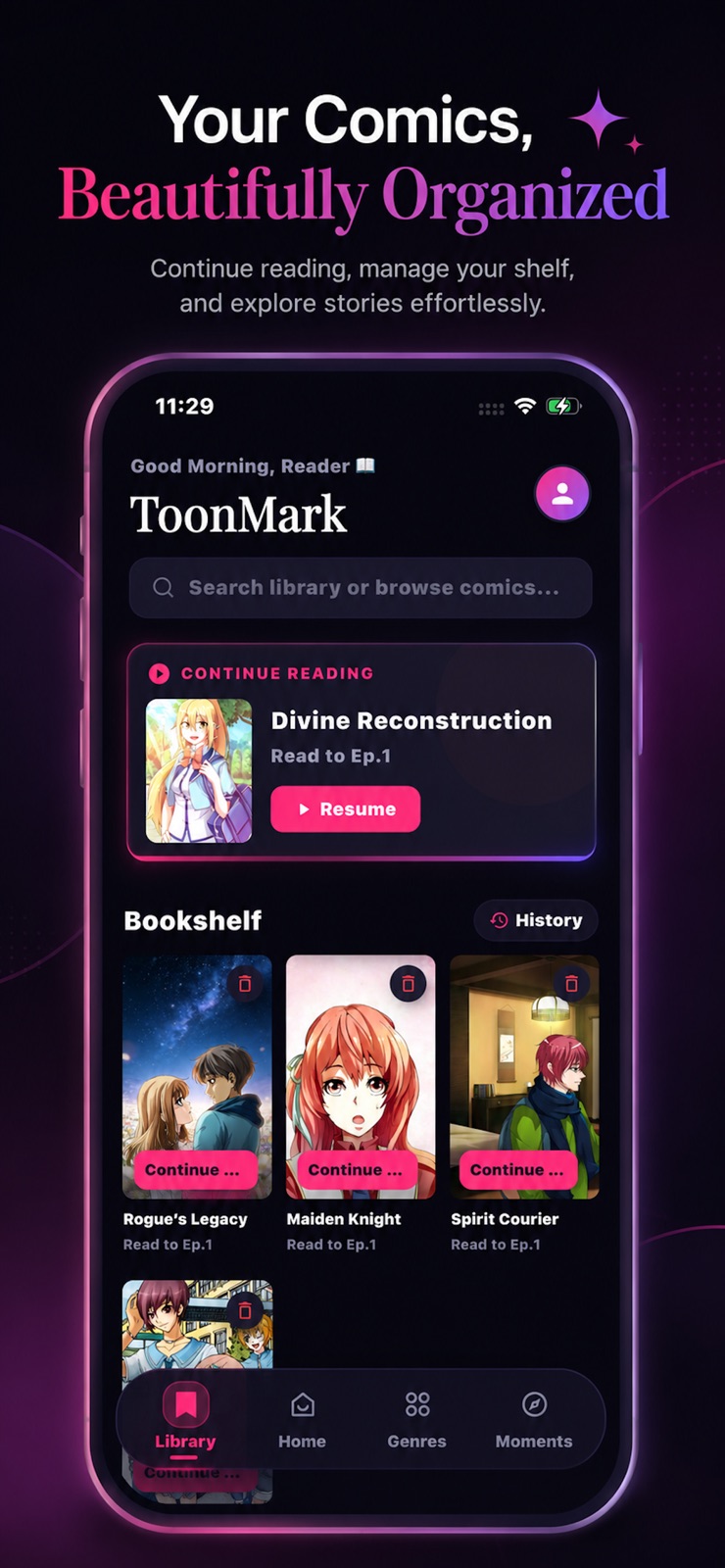 ToonMark: QToon Comic iphone screenshot 1
