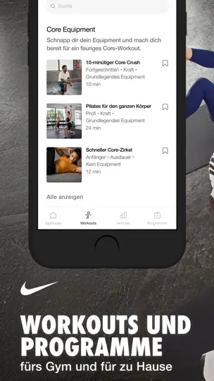 Screenshot von Nike Training Club auf dem iPhone 1