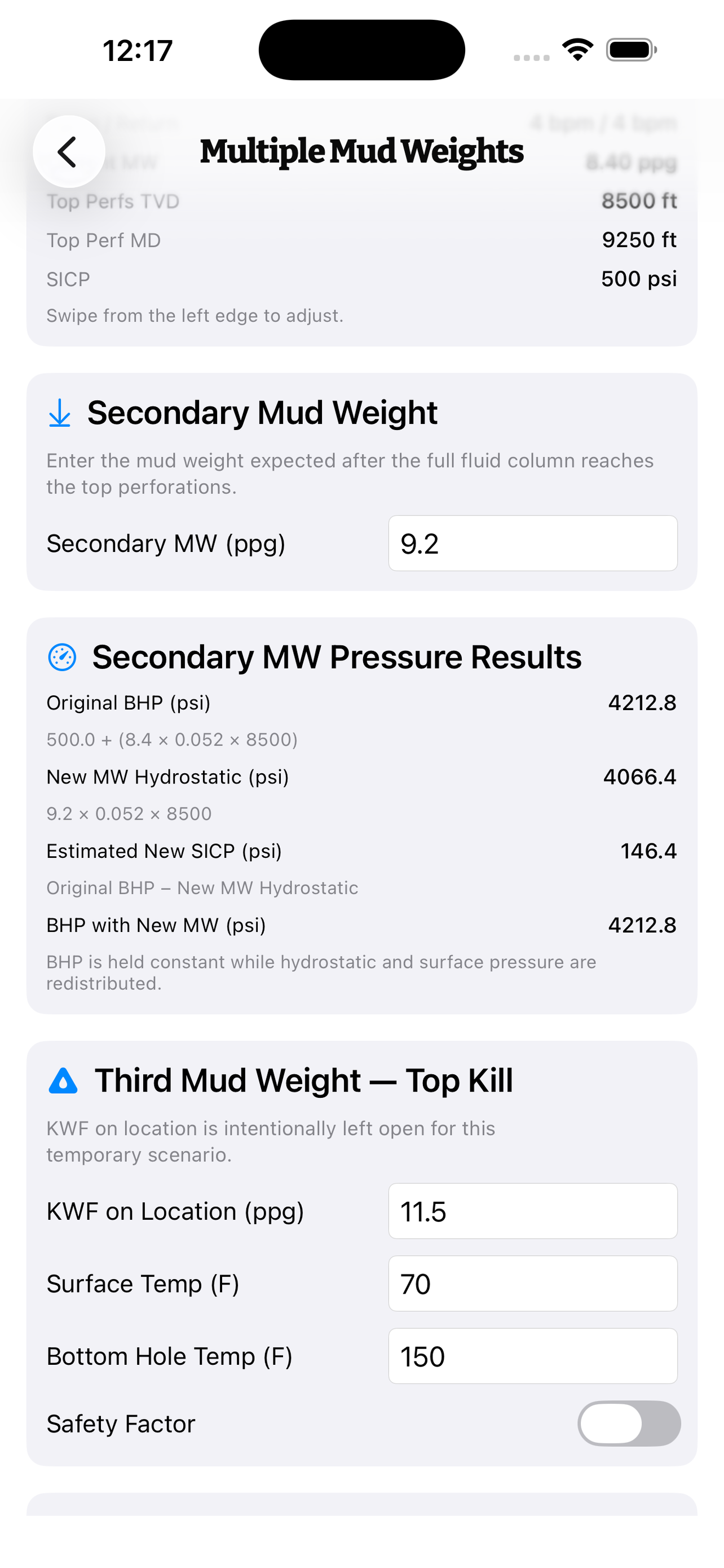 DrillOut Calcs screenshot 2