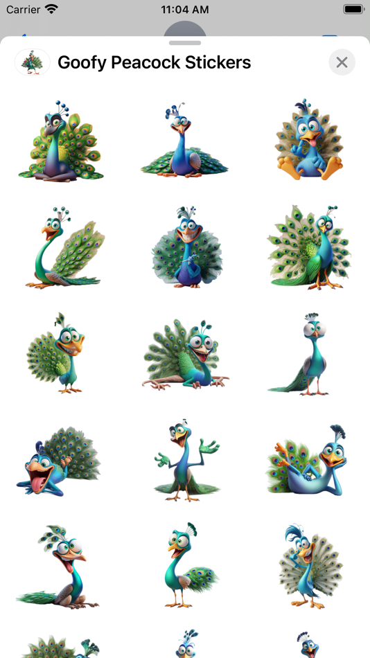 Goofy Peacock Stickers - 1.0 - (iOS)